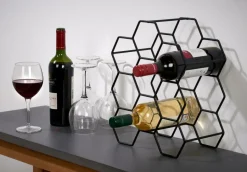 Best CASA NAU Porte-bouteilles 9 Bouteilles Noir
