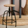Outlet CASA NEW BEDFORD Tabouret Noir, Naturel