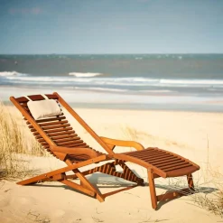 CASA NEW VIP Chaise Relax Sans Repose-pied Naturel