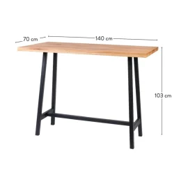 Best CASA OAK SPLIT Table De Bar Naturel