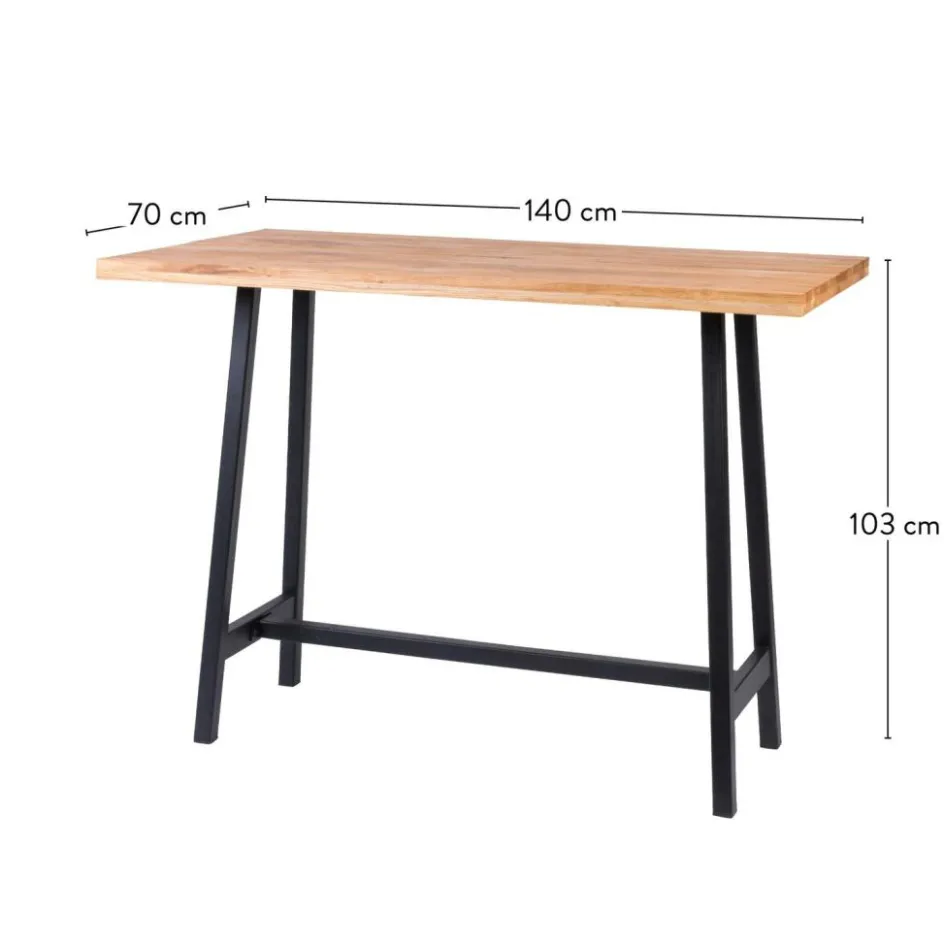 Best CASA OAK SPLIT Table De Bar Naturel