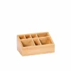 Outlet CASA ORGANOO Porte-cotons-tiges Transparent, Naturel