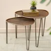 Hot CASA OVO Tables D'appoint Set De 2 38X38X35CM/46.5X46.5X41CM Argent, Cuivre