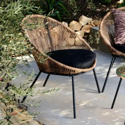 Discount CASA PAPAYO Chaise Lounge Avec Coussin Naturel