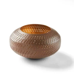 Hot CASA PERFORATO Support Bougie Chauffe-plat Blanc