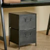 Hot CASA PHARMA Armoire à 2 Tiroirs Noir