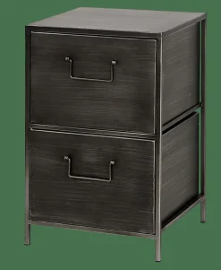 Hot CASA PHARMA Armoire à 2 Tiroirs Noir