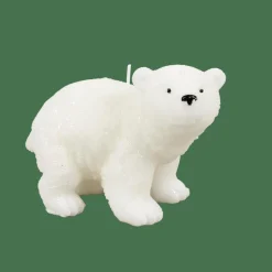 Sale CASA POLA Bougie Ours Blanc Blanc