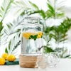 New CASA PURI Réservoir à Boisson Avec Robinet 5,5 L Transparent