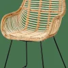 Hot CASA ROTAN Chaise De Salle à Manger Naturel