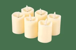 Sale CASA RUSTIC Bougies LED Set De 6 Ivoire