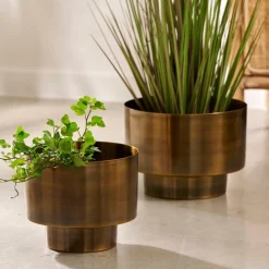 Hot CASA SATURN Pot De Fleurs Bronze