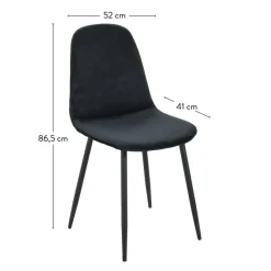 New CASA SILKE Chaise Noir