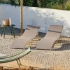 Discount CASA SILVES Chaise Longue Set De 2 Sable