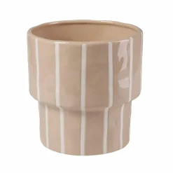 New CASA STRIPES Pot De Fleurs Sable
