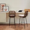 Discount CASA SUMATRA Tabouret De Bar Noir, Naturel