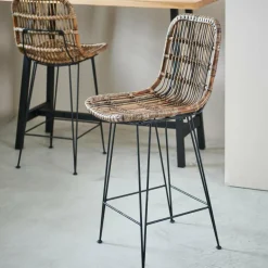 Discount CASA SUMATRA Tabouret De Bar Noir, Naturel