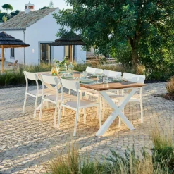 Discount CASA TEAK LUXE Chaise Longue Naturel