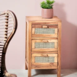 Online CASA TECK Armoire à 3 Tiroirs Naturel