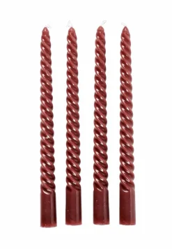 New CASA TWIST Bougies Torsadées Set De 4 Orange