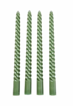 Outlet CASA TWIST Bougies Torsadées Set De 4 Rouge