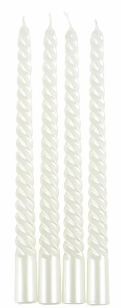 Outlet CASA TWIST Bougies Torsadées Set De 4 Rouge