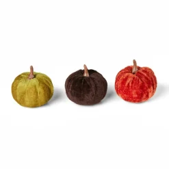 Best CASA VELVET Citrouille Déco Set De 3 Multicolore