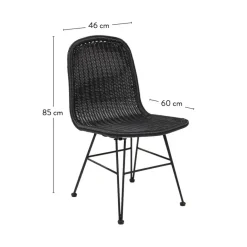 Discount CASA VIENNA Chaise De Salle à Manger Noir