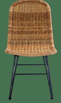 New CASA VIENNA Chaise Noir, Naturel