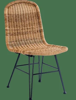 New CASA VIENNA Chaise Noir, Naturel