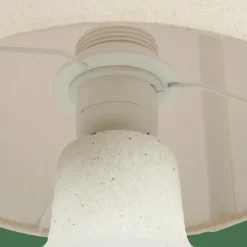 Clearance CASA WHITESTONE Lampe De Table Avec Abat-jour E27 Blanc Cassé