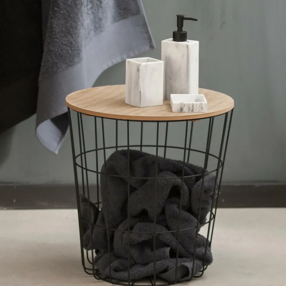 Online CASA WIRE Table D'appoint Noir, Naturel
