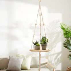 Sale CASA WOODY Table à Plantes À Suspendre Naturel